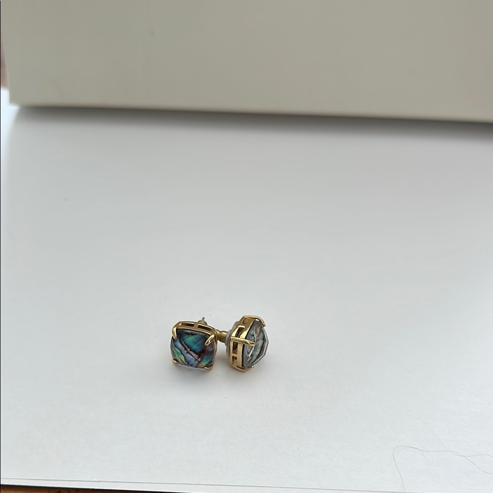 Kate Spade Gold and Green Classic Earrings